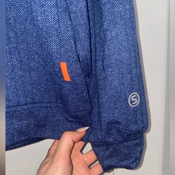 Stitch Golf - Blue Knit Quarter Zip - Picture 3 of 3